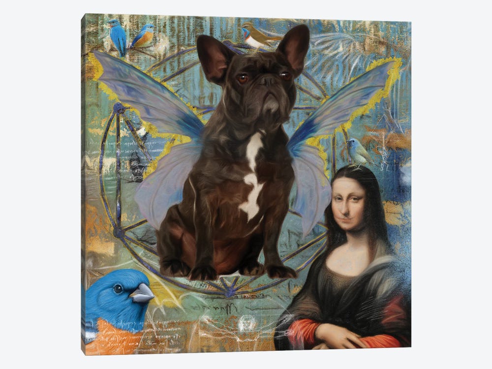 French Bulldog Frenchie Angel by Nobility Dogs 1-piece Canvas Artwork