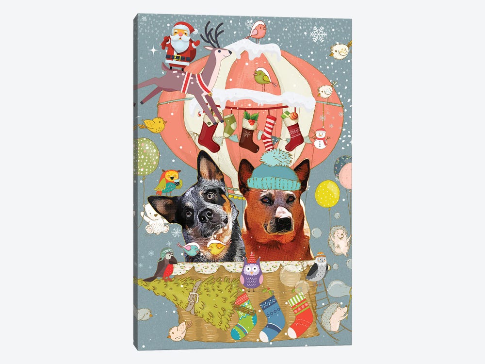 Australian Cattle Dog Christmas Journey by Nobility Dogs 1-piece Canvas Art Print
