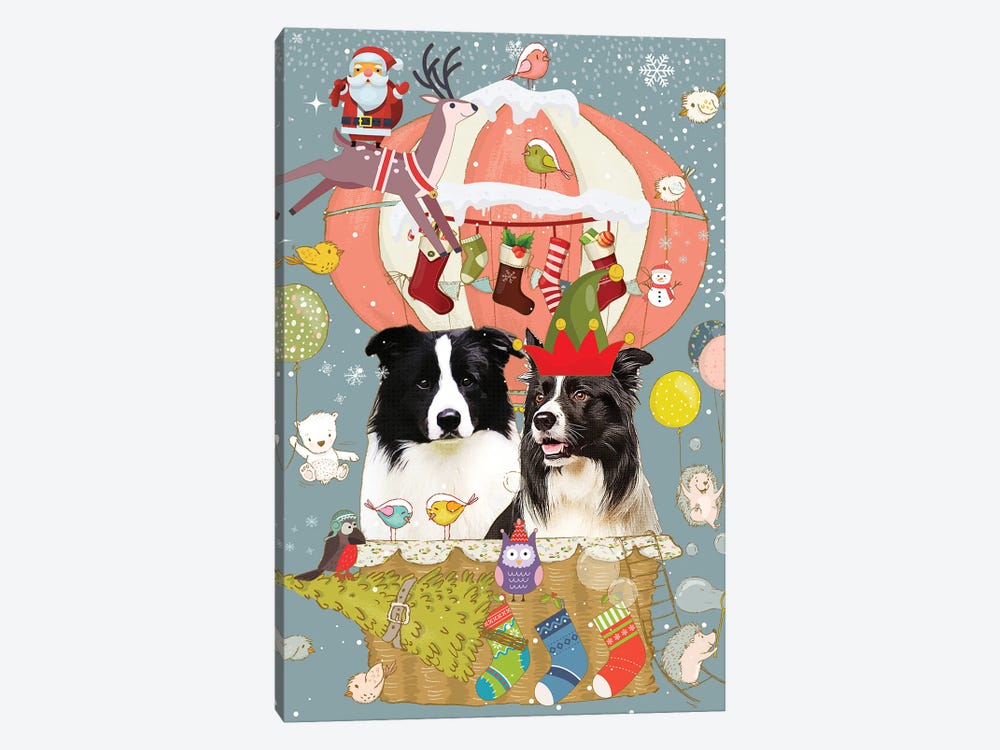 Border Collie Christmas Journey by Nobility Dogs 1-piece Art Print