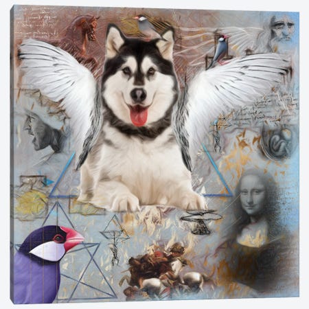 Alaskan Malamute Angel Canvas Print #NDG181} by Nobility Dogs Canvas Print