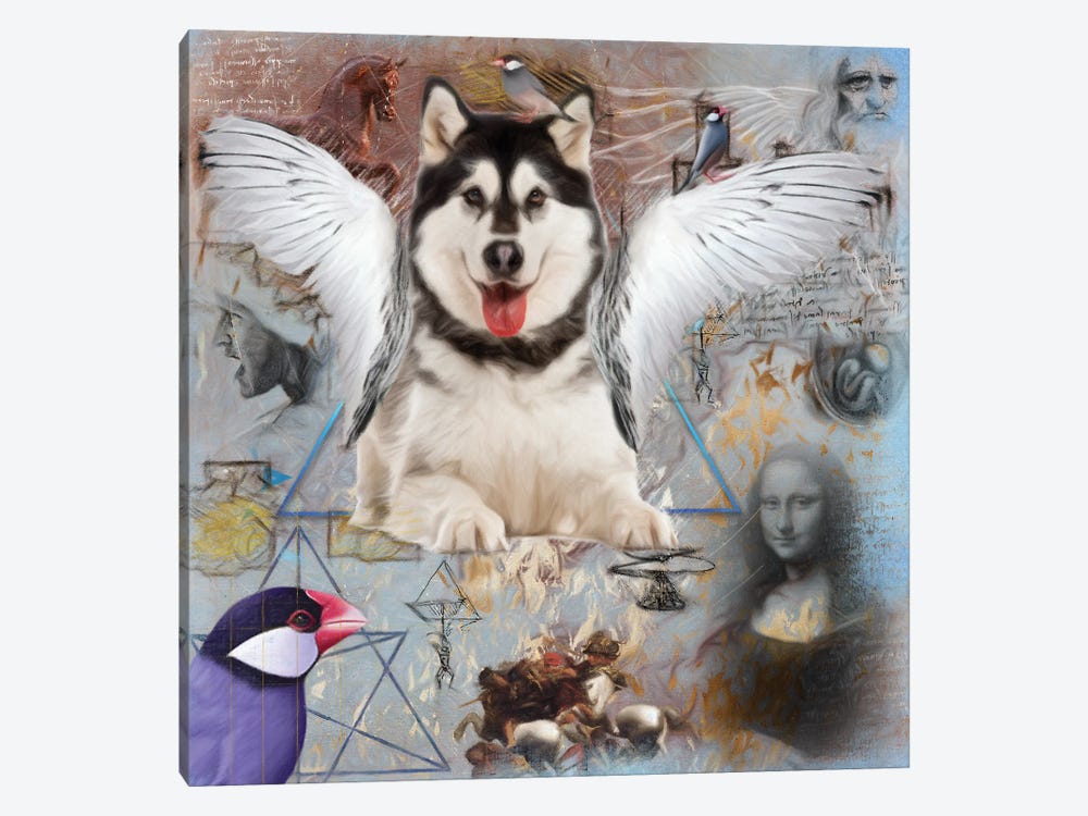 Alaskan Malamute Angel by Nobility Dogs 1-piece Canvas Wall Art