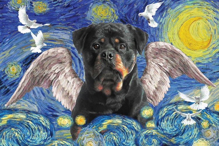 Rottweiler Starry Night Angel