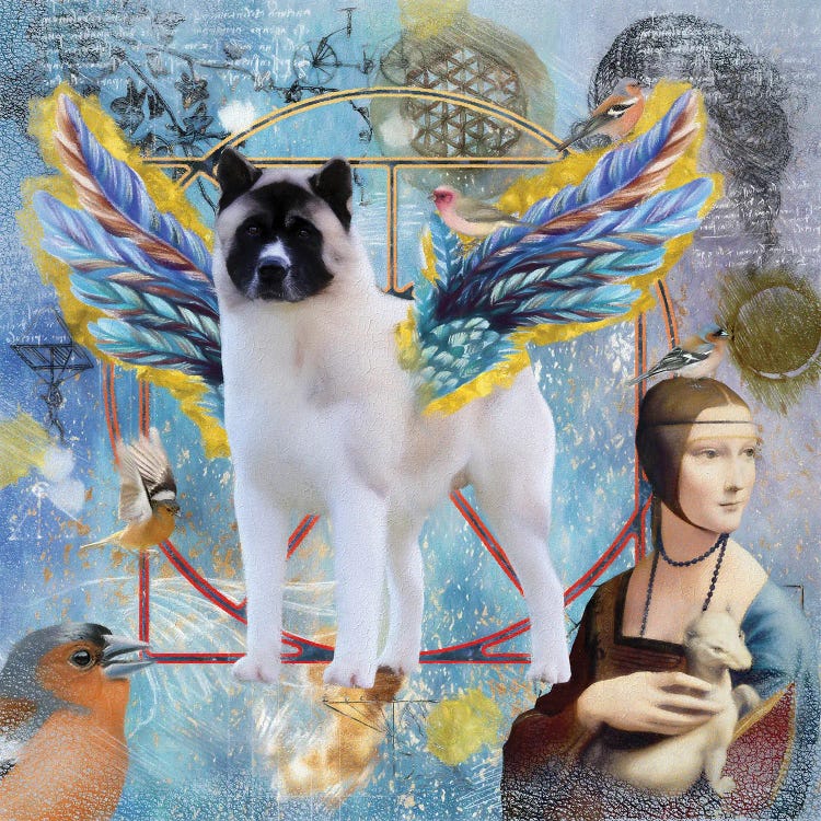 Akita Dog Angel Da Vinci