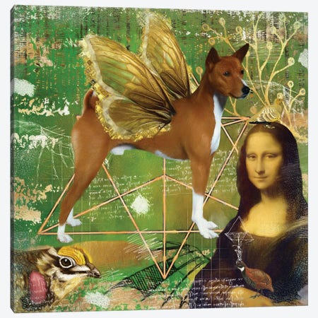 Basenji Angel Da Vinci Canvas Print #NDG183} by Nobility Dogs Canvas Art Print
