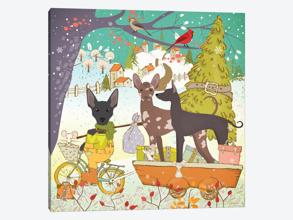 Xoloitzquintle Christmas Adventure Time by Nobility Dogs 1-piece Canvas Print