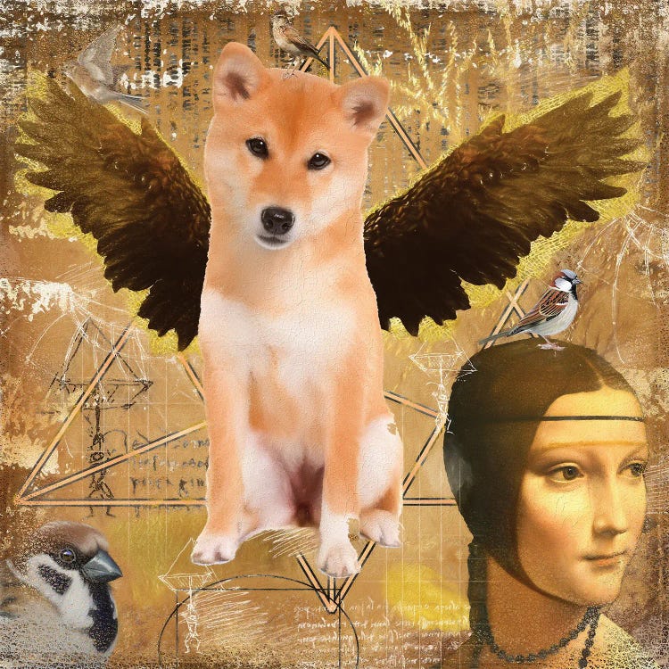 Red Shiba Inu Angel Da Vinci