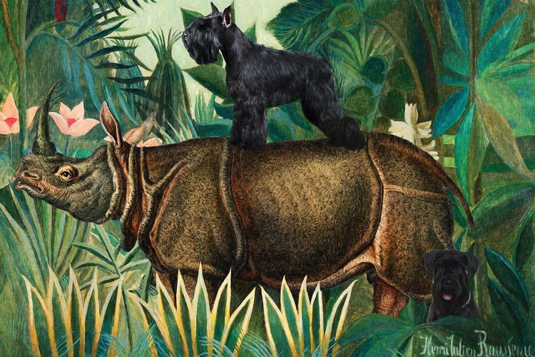 Schnauzer Henri Rousseau Jungle