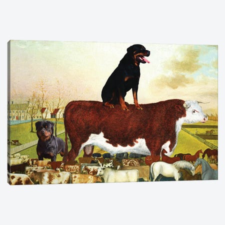 Rottweiler Edward Hicks The Cornell Farm Canvas Print #NDG1882} by Nobility Dogs Art Print