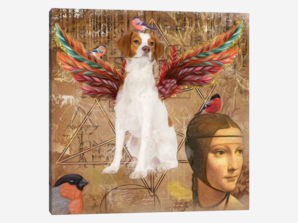 Brittany Spaniel Angel Da Vinci by Nobility Dogs 1-piece Canvas Wall Art