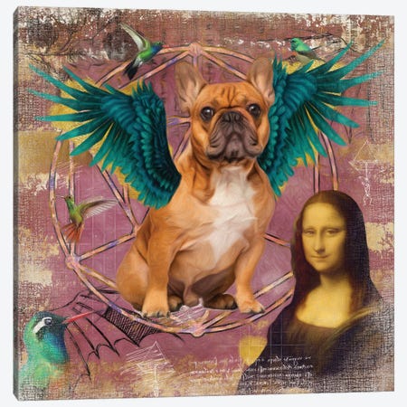 Fawn French Bulldog Frenchie Angel Canvas Print #NDG18} by Nobility Dogs Canvas Print