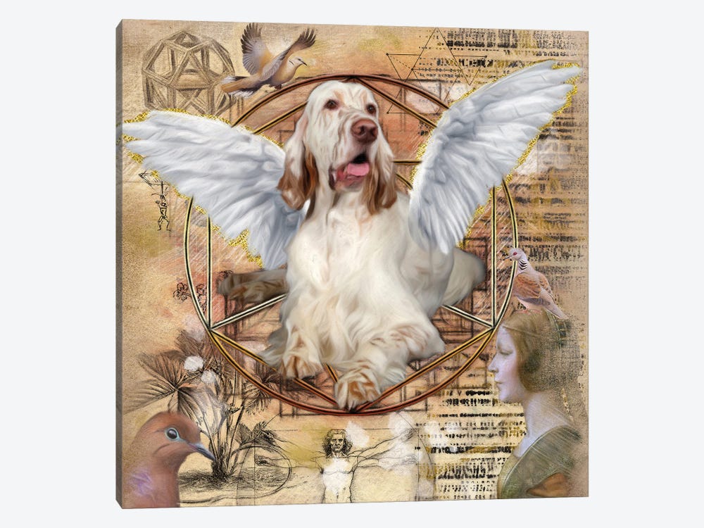 English Setter Angel Da Vinci by Nobility Dogs 1-piece Canvas Wall Art