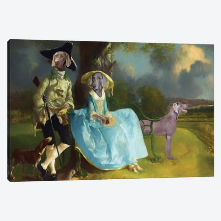 Weimaraner Mr And Mrs Andrews Canvas Print #NDG1911} by Nobility Dogs Canvas Print