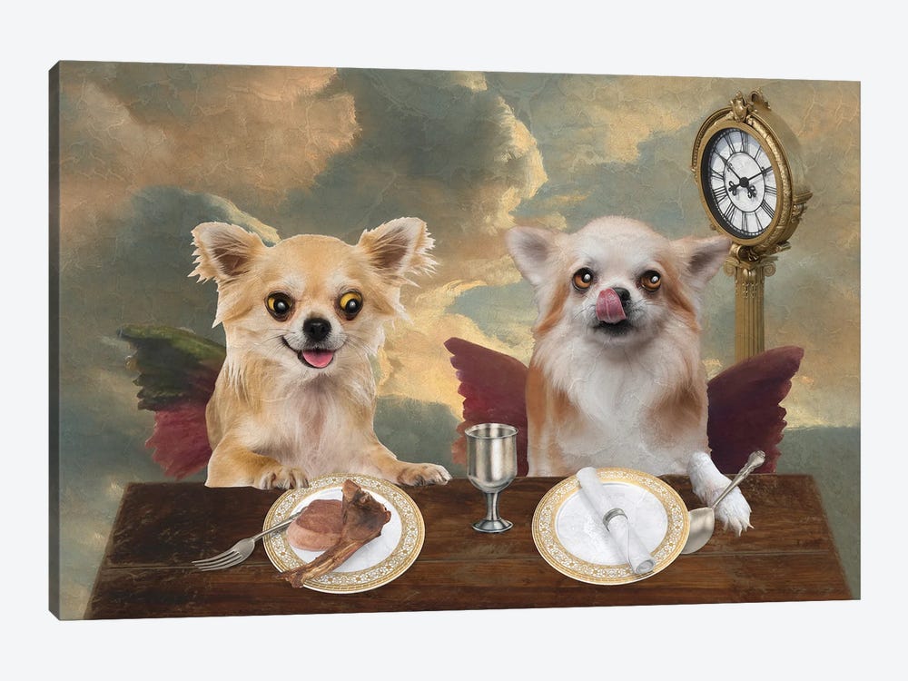 Chihuahua Cherub Lunch Time by Nobility Dogs 1-piece Art Print
