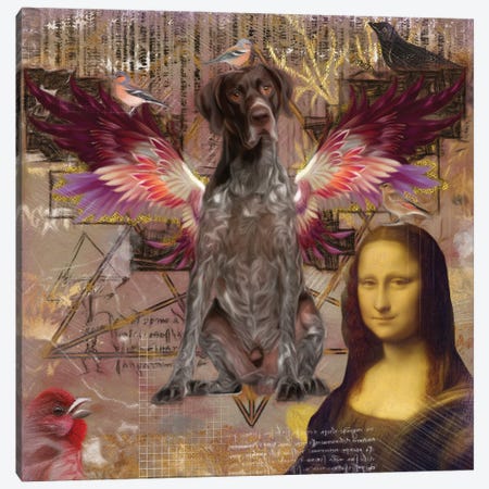 German Shorthaired Pointer Angel Da Vinci Canvas Print #NDG191} by Nobility Dogs Canvas Wall Art