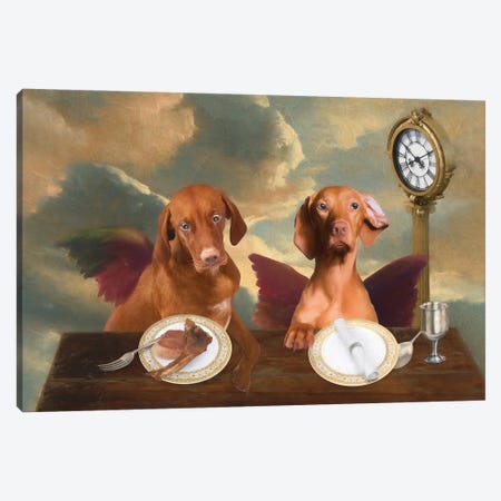 Vizsla Cherub Lunch Time Canvas Print #NDG1925} by Nobility Dogs Canvas Print