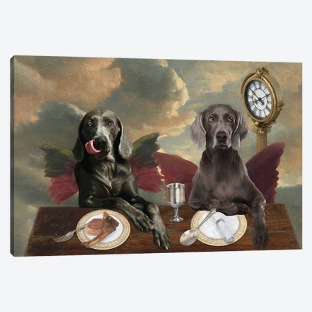 Weimaraner Cherub Lunch Time Canvas Print #NDG1926} by Nobility Dogs Canvas Art Print