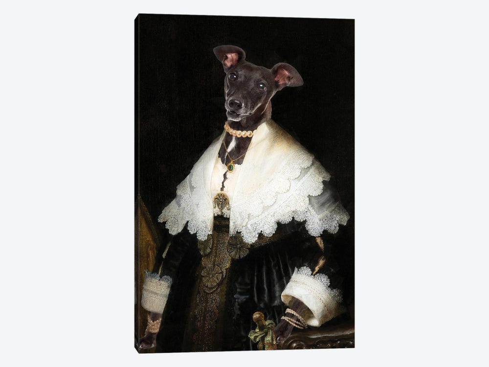 Italian Greyhound Allegory Of Art II by Nobility Dogs 1-piece Canvas Wall Art