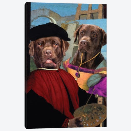 Labrador Retriever Allegory Of Art I Canvas Print #NDG1939} by Nobility Dogs Canvas Art Print