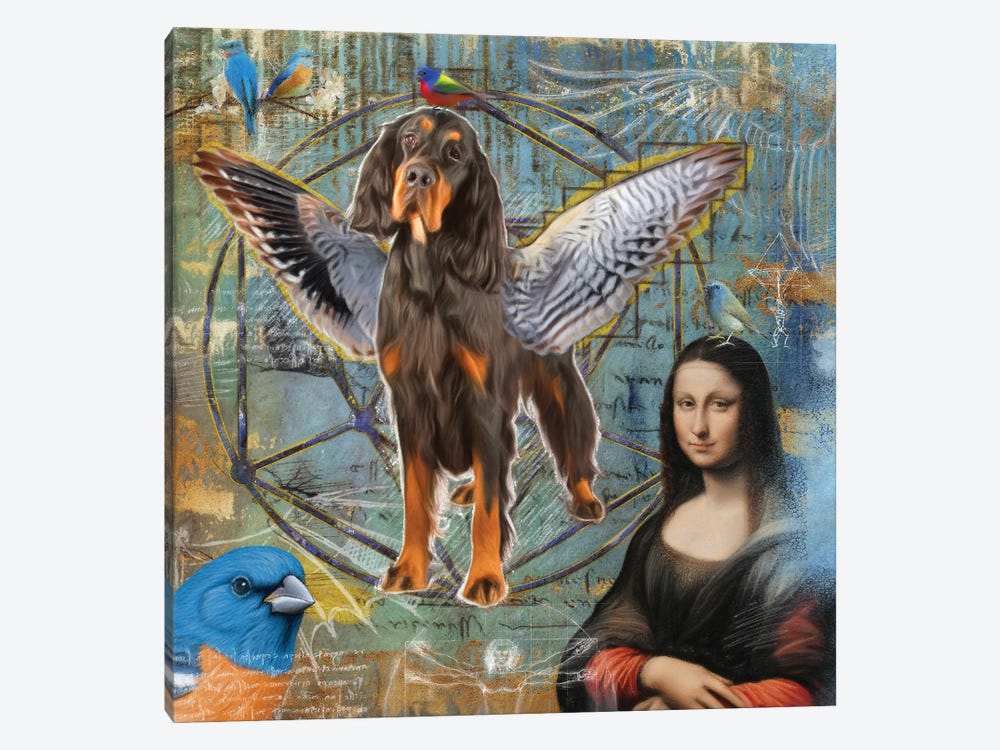 Gordon Setter Angel Da Vinci by Nobility Dogs 1-piece Canvas Print