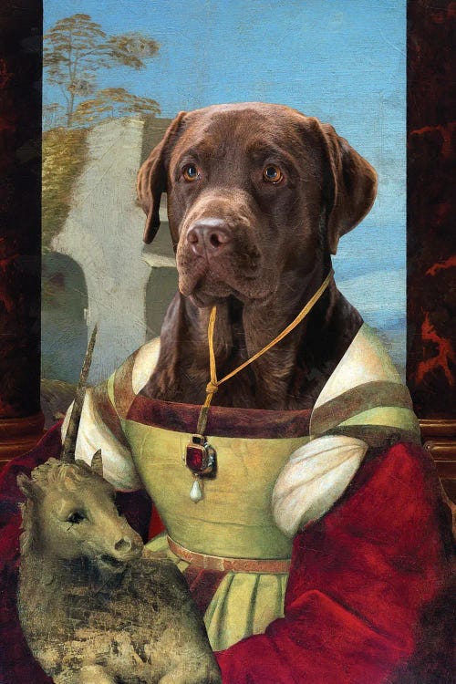 Labrador Retriever Allegory Of Art I - Canvas Wall Art | Nobility Dogs