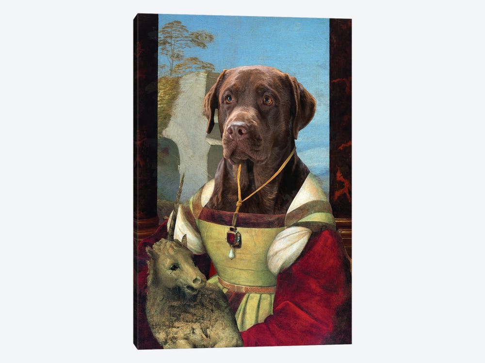 Labrador Retriever Allegory Of Art II by Nobility Dogs 1-piece Canvas Art Print