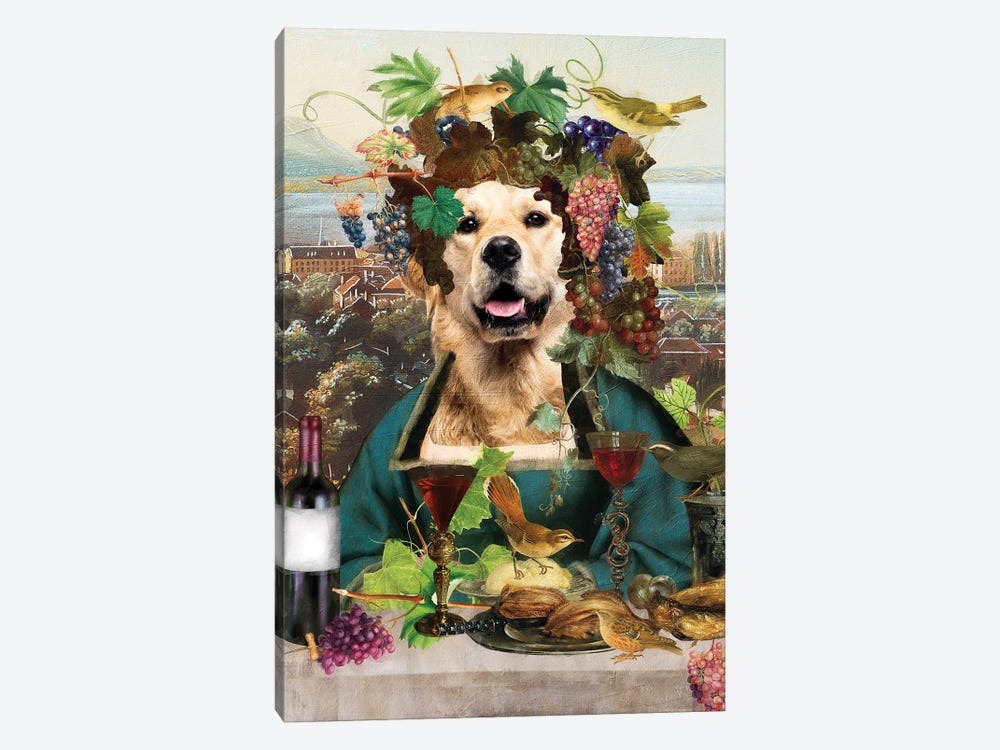 Golden Retriever Wine Taster II by Nobility Dogs 1-piece Canvas Art Print