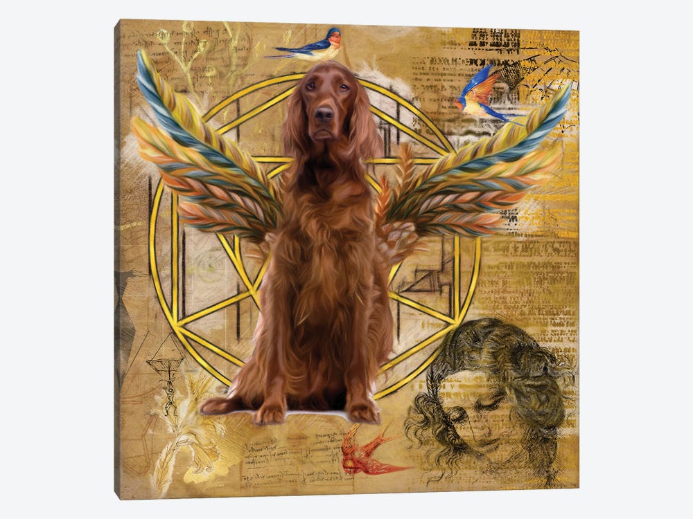 Irish Setter Angel Da Vinci by Nobility Dogs 1-piece Canvas Wall Art