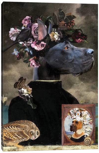 Great Dane Day And Night II Canvas Art Print - Nobility Dogs