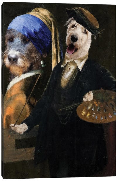 Irish Wolfhound Allegory Of Art I Canvas Art Print