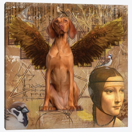 Vizsla Angel Da Vinci Canvas Print #NDG195} by Nobility Dogs Canvas Print