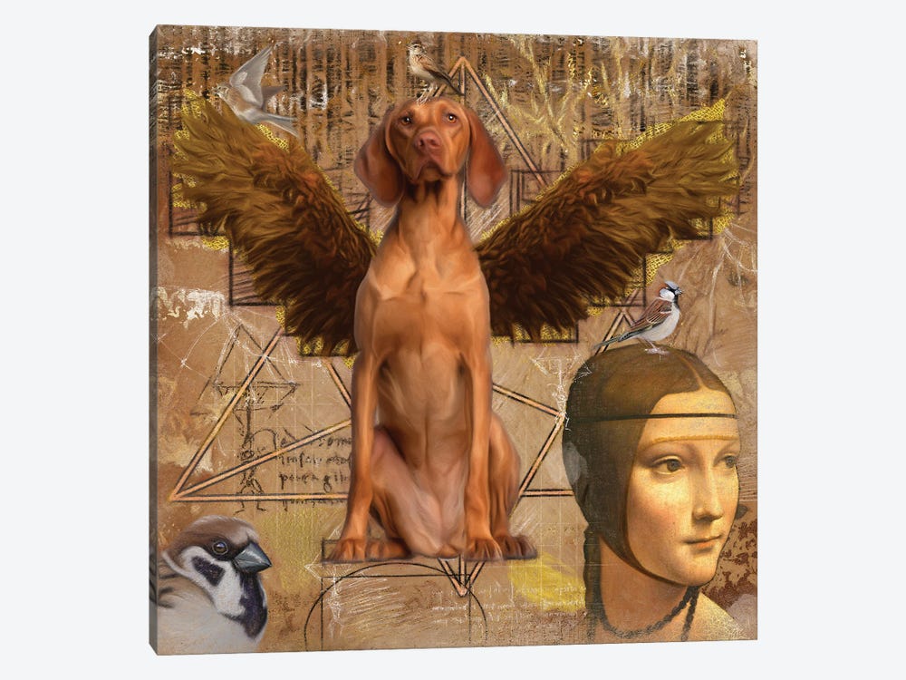 Vizsla Angel Da Vinci by Nobility Dogs 1-piece Canvas Print