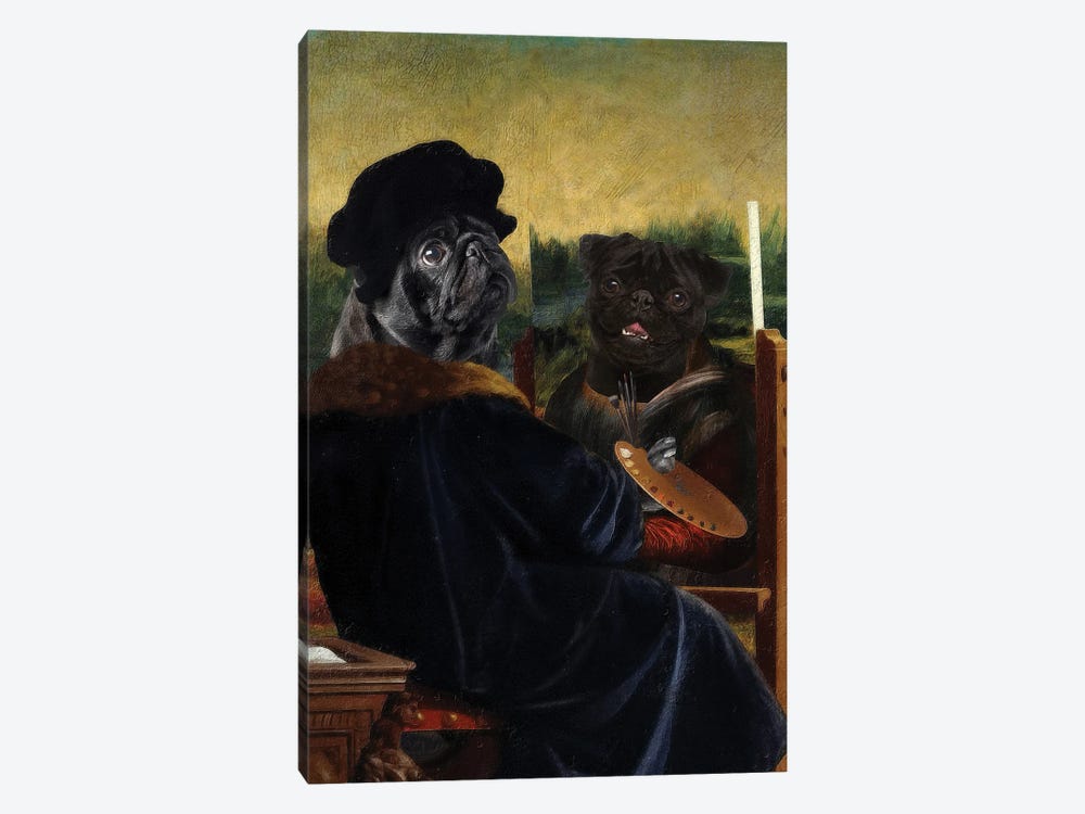 Pug Allegory Of Art I by Nobility Dogs 1-piece Art Print