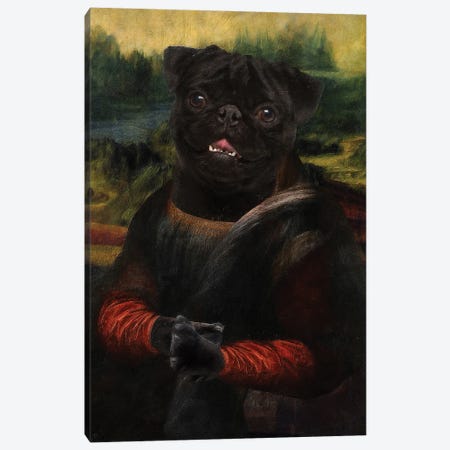 Pug Allegory Of Art II Canvas Print #NDG1961} by Nobility Dogs Canvas Artwork