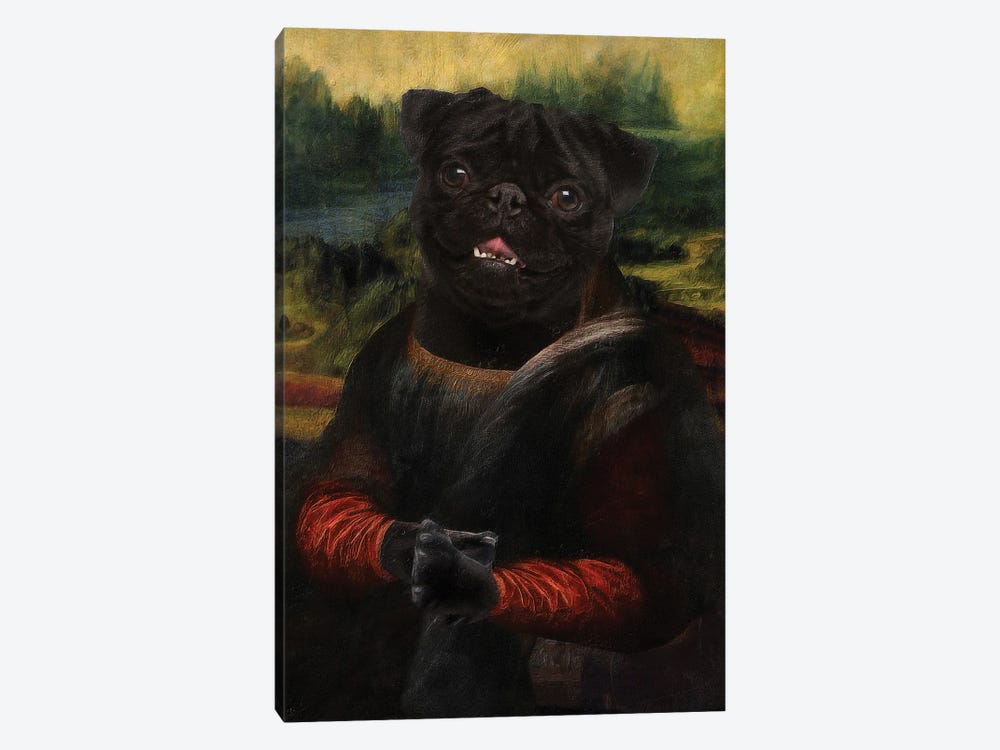 Pug Allegory Of Art II by Nobility Dogs 1-piece Canvas Artwork