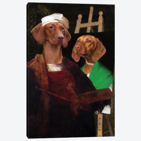 Vizsla Allegory Of Art I Canvas Print #NDG1962} by Nobility Dogs Canvas Art