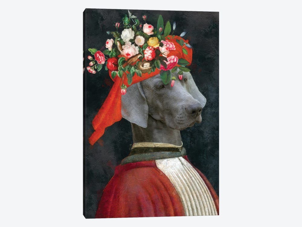 Weimaraner Allegory Of Art I by Nobility Dogs 1-piece Canvas Print