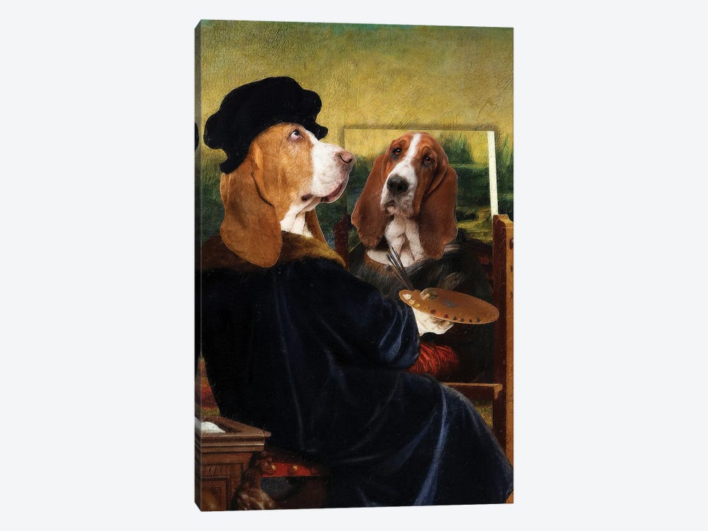 Basset Hound Allegory Of Art I by Nobility Dogs 1-piece Canvas Print