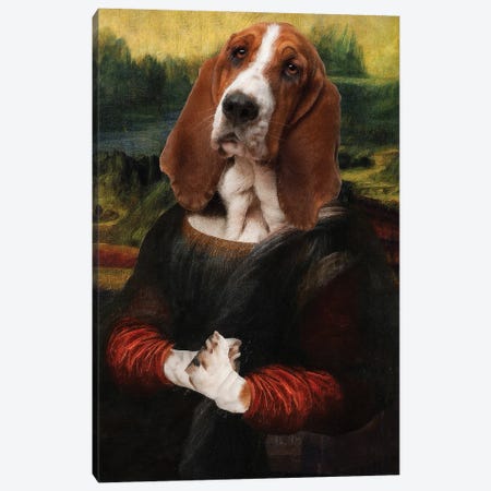 Basset Hound Allegory Of Art II Canvas Print #NDG1967} by Nobility Dogs Art Print
