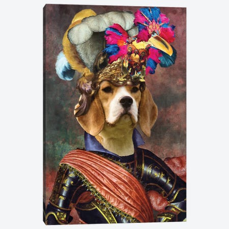 Beagle Renaissance Carnival I Canvas Print #NDG1968} by Nobility Dogs Canvas Art