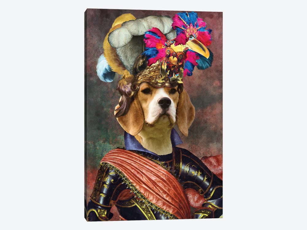 Beagle Renaissance Carnival I by Nobility Dogs 1-piece Canvas Art Print