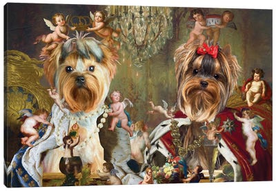 Yorkshire Terrier Coronation Of Emperors And Empresses Canvas Art Print - Yorkshire Terrier Art