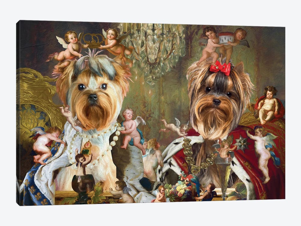 Yorkshire Terrier Coronation Of Emperors And Empresses by Nobility Dogs 1-piece Canvas Wall Art