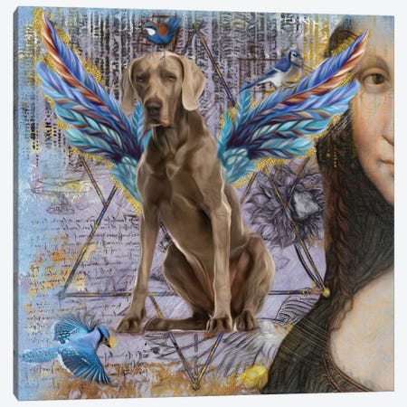 Weimaraner Angel Da Vinci Canvas Print #NDG196} by Nobility Dogs Canvas Art Print