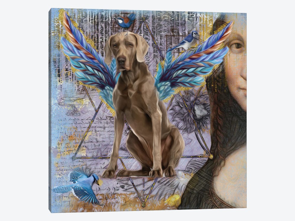 Weimaraner Angel Da Vinci by Nobility Dogs 1-piece Canvas Artwork