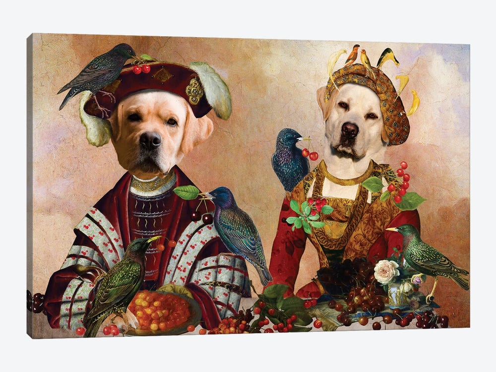 Labrador Retriever Cherries Thief by Nobility Dogs 1-piece Canvas Art