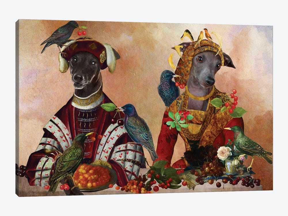Italian Greyhound Cherries Thief by Nobility Dogs 1-piece Art Print