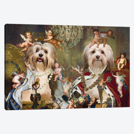 Havanese Coronation Of Emperors And Empresses Canvas Print #NDG1972} by Nobility Dogs Canvas Art Print