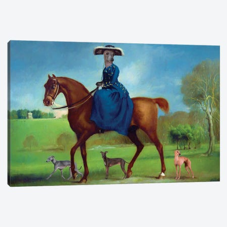 Italian Greyhound The Countess Of Coningsby Canvas Print #NDG1976} by Nobility Dogs Canvas Art