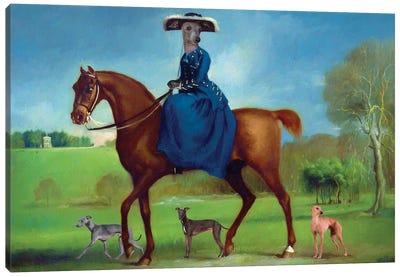 Italian Greyhound The Countess Of Coningsby Canvas Art Print - Nobility Dogs