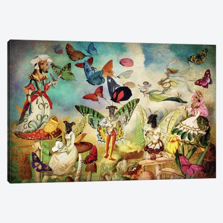Italian Greyhound Fairy Queen Canvas Print #NDG1990} by Nobility Dogs Art Print